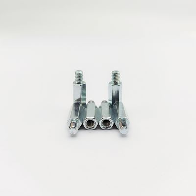 مسمار فاصل سداسي ذكر-أنثى شديد التحمل - درجة صناعية - مطلي بالزنك الأزرق - M4 إلى M10