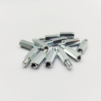 مسمار فاصل سداسي ذكر-أنثى شديد التحمل - درجة صناعية - مطلي بالزنك الأزرق - M4 إلى M10