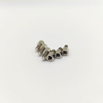 مسمار فاصل سداسي من الفولاذ المقاوم للصدأ 316 #4-40 بطول 12 مم مصقول بالكهرباء