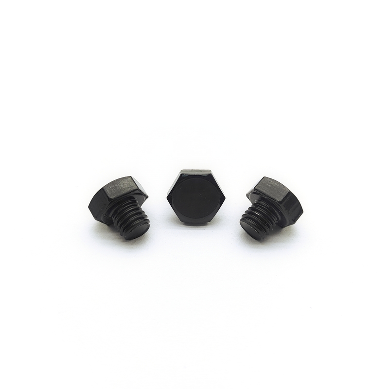 M8x1.25mm الفولاذ المقاوم للصدأ هيكس بولت 12.3mm الأسود الكهربائية