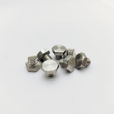 M8 محاور عجلة الكروم 12.3mm الطول 13mm رأس هيكس الفولاذ المقاوم للصدأ