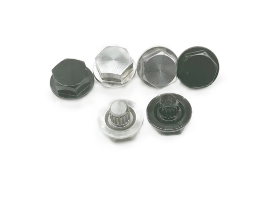 مسامير محور العجلة الكهربائية من سبائك الألومنيوم الأسود M6x1.0 6.8mm ارتفاع الرأس